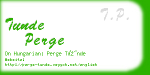 tunde perge business card